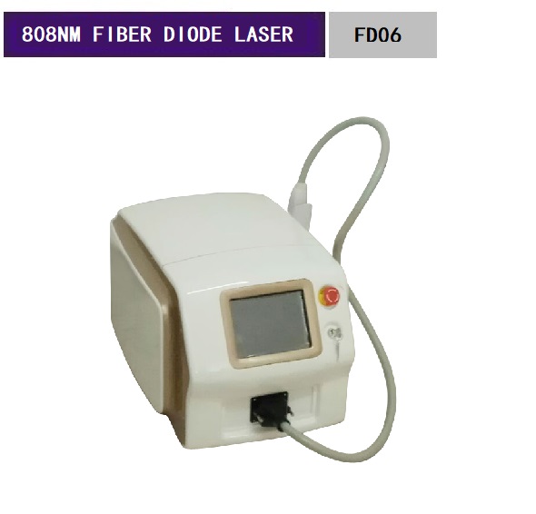 Desktop white 600w fiber 808nm diode laser hair removal beauty machine FD06