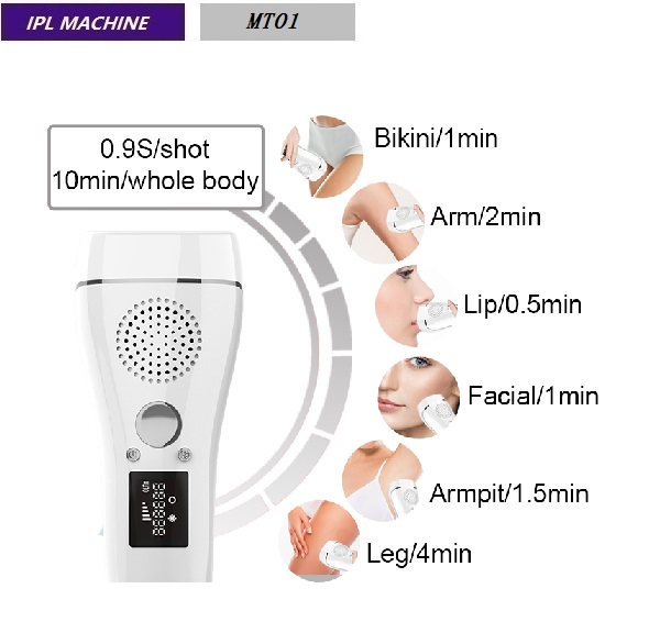 Lady Use 5 Levels Handheld Permanent IPL Hair Removal beauty machien MT01