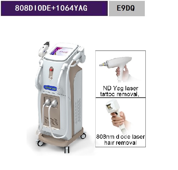 Nd yag Q-Switch and Hair Removal Feature 808 diode laser permanent hair removal E9DQ