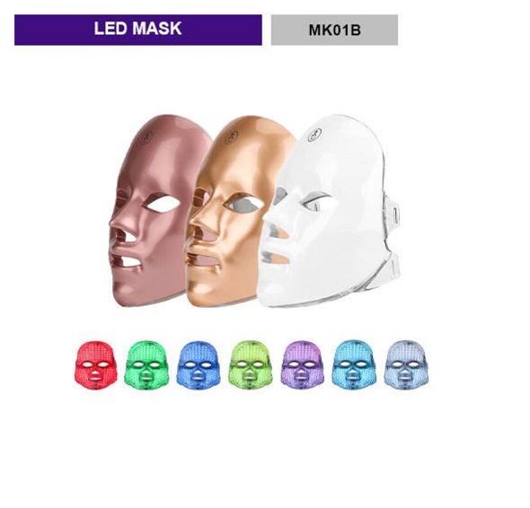 7 Colors Led Phototherapy Facial Mask Touch Electric Skin Care Beauty Device MK01B